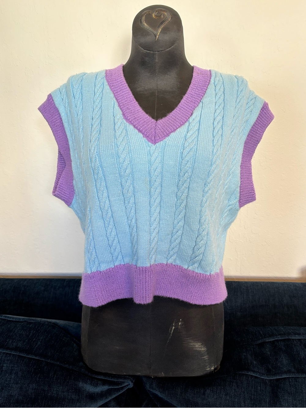Lisa Says Gah Eva Sweater Vest Top Vintage Style Pastel Size M